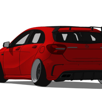 超精细汽车模型 奔驰 MercedesAMG-A45